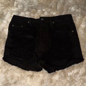 Carmar Black Distressed Jean Shorts